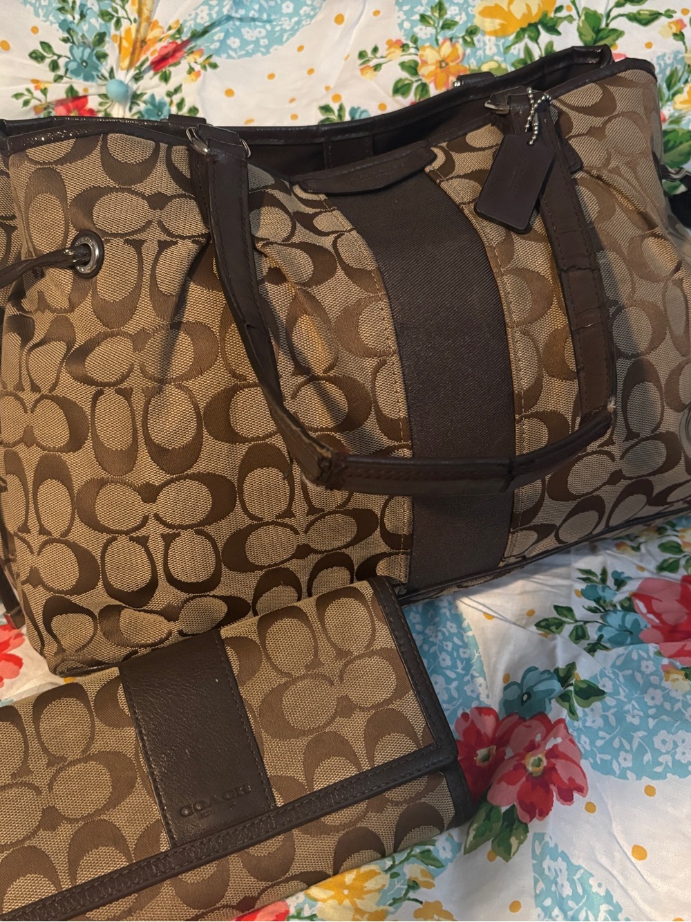 Y2K Coach Signature Purse and Wallet Set